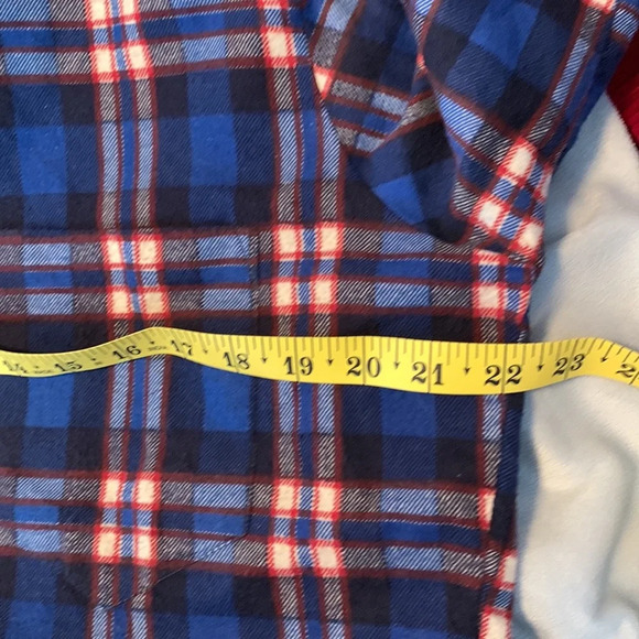 David Harrison A size medium/ large plaid flannel dickie turtleneck dress blue - Picture 7 of 9